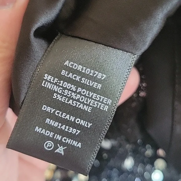 NWT ASTR The Label Carmen Sequin Strapless Mini Dress-Black/Silver - Picture 12 of 13